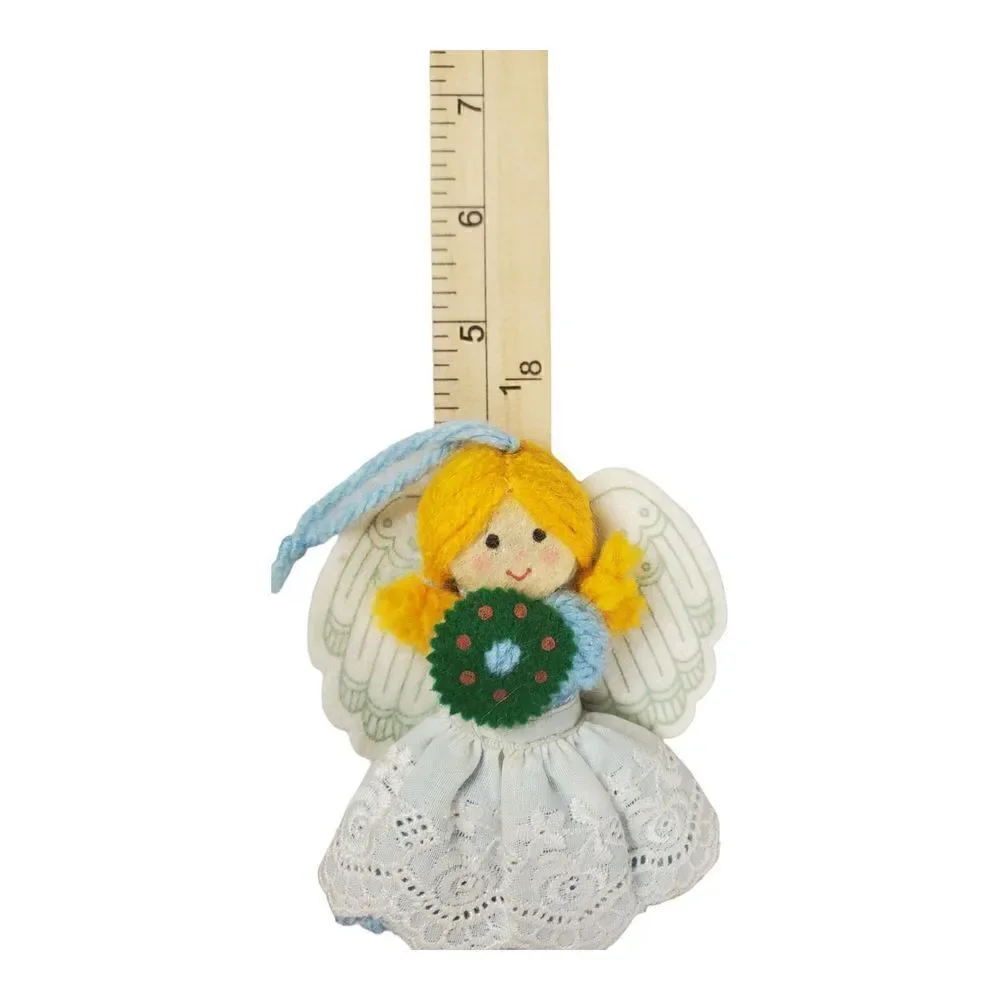 Handmade Christmas Ornaments Lot of 7  Snowman Drummer Boy Angel Holiday Cloth